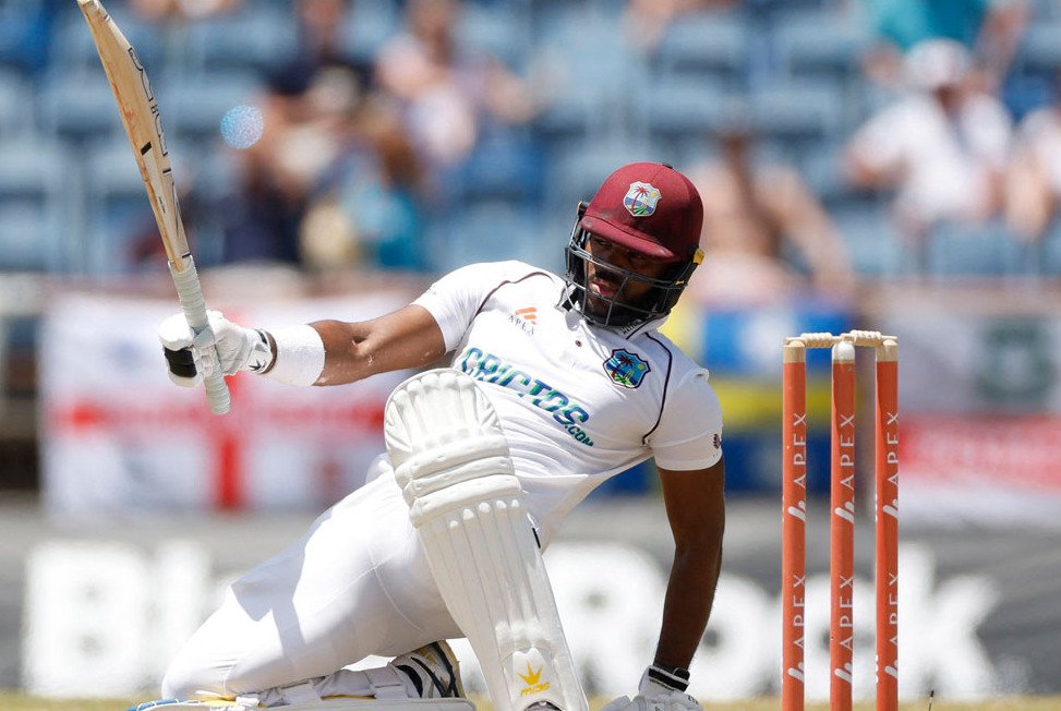 WI vs ENG: West Indies batter John Campbell struck on head by two balls in a row