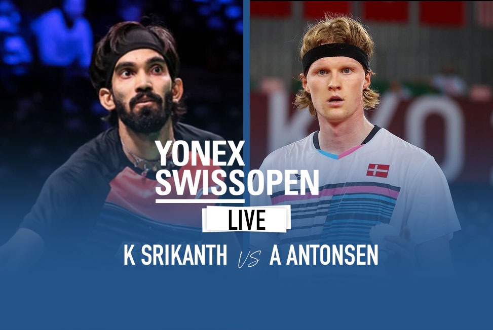 Swiss Open Badminton LIVE: Kidambi Srikanth ready to clash World No.2, Anders Antonsen, for semifinals- Follow Srikanth vs Antonsen LIVE