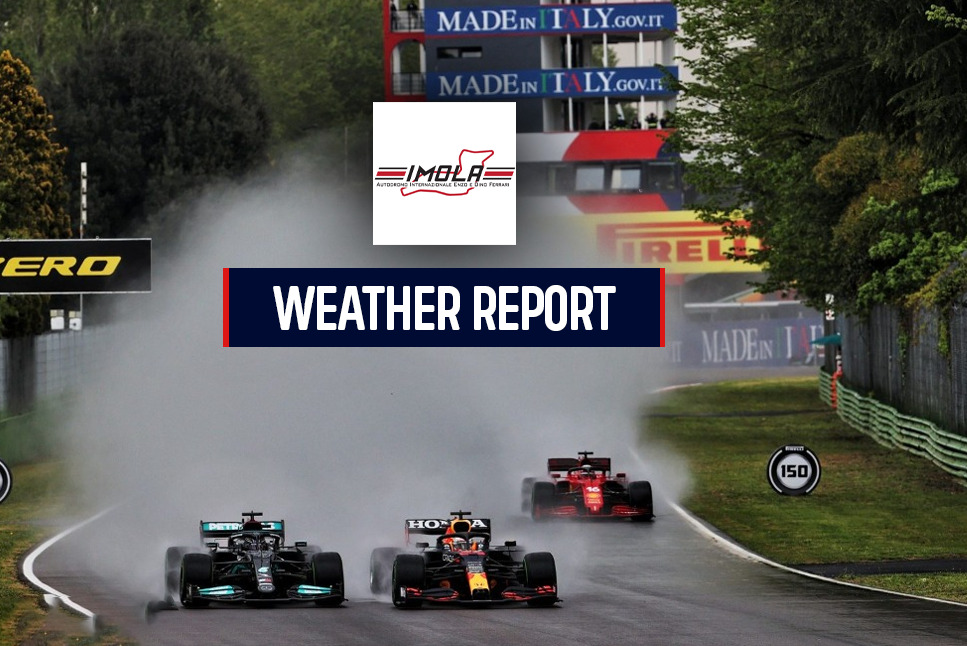 Imola GP Live Weather forecast shows heavy rain on Friday