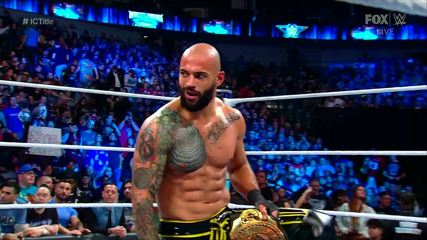 WWE SmackDown Live: Ricochet Steps over Mahal to Continue his Title Run