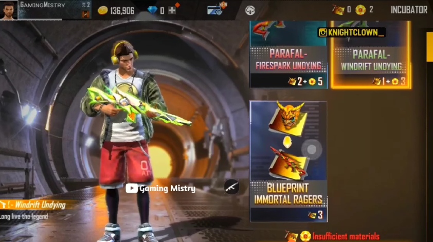 Free Fire Max Incubator Event: Get Parafel Immortal Rangers Skin, and many more items from the event, All you need to know about the event and rewards