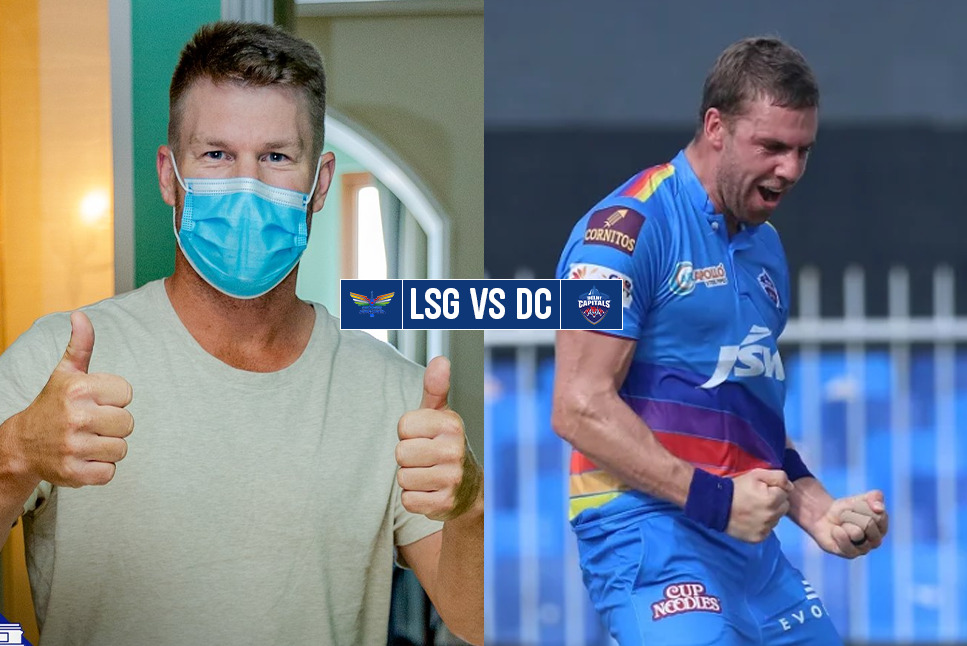 LSG vs DC Live: IPL 2022 Live - Great news for Delhi Capitals, Asst coach Shane Watson confirms, 'Anrich Nortje & David Warner set for return against LSG'