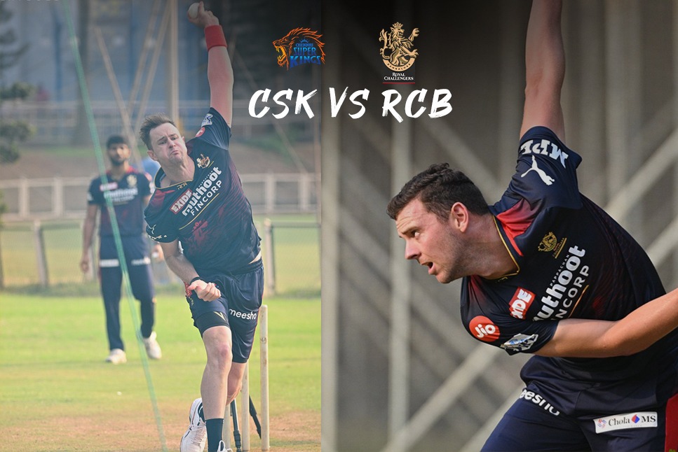 CSK vs RCB Live: Pace BOOST for RCB ahead of mega clash with CSK, Josh Hazlewood and Jason Behrendorff starts TRAINING after quarantine