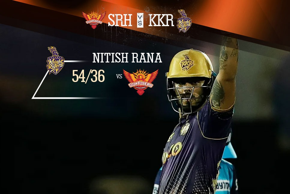 KKR vs SRH Live: Nitish Rana FINALLY fires for KKR with BLISTERING fifty against SRH – Watch Highlights of his innings