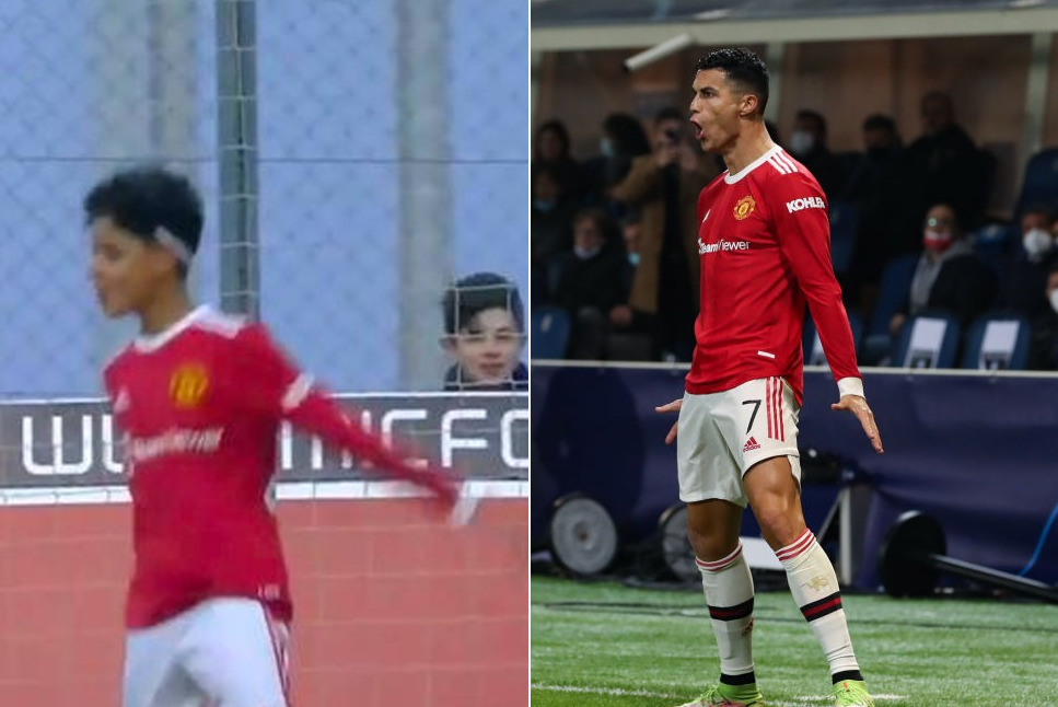 Cristiano Ronaldo's son copies dad's iconic celebration - Daily Star