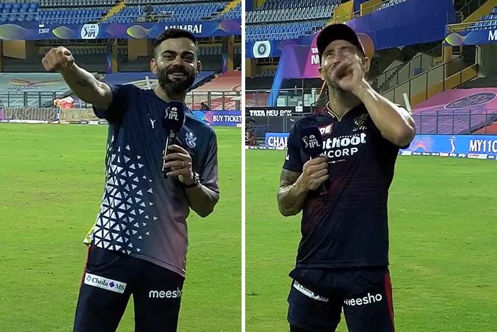 IPL 2022: RCB duo Virat Kohli & Faf du Plessis CHANT 'Mumbai, Mumbai' ahead of MI vs DC clash, requests Rohit Sharma to 'COME GOOD' - Watch, IPL 2022 LIVE