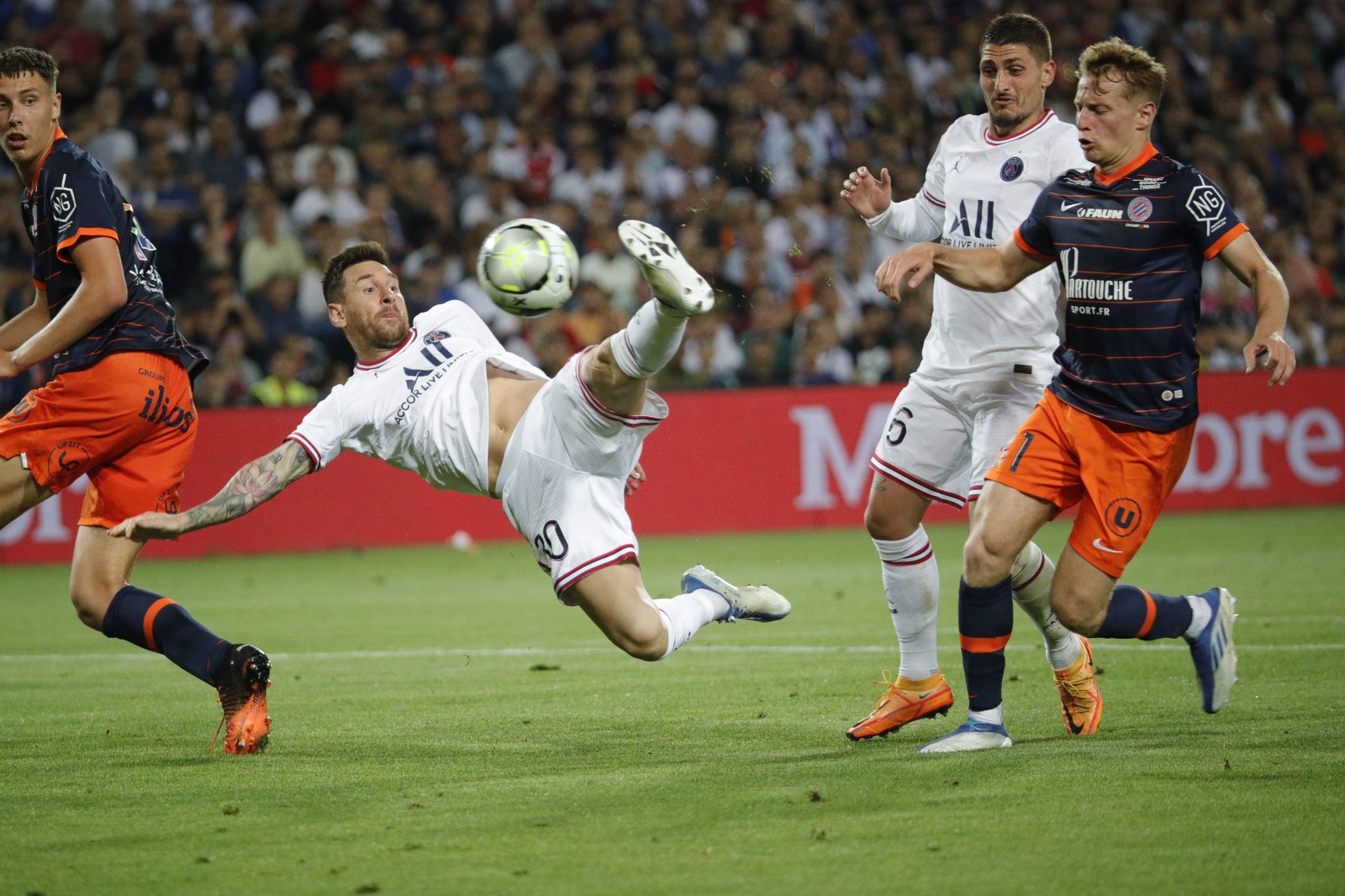 Ligue 1: PSG beat Montpellier 4-0 with goals from Lionel Messi, Kylian Mbappe and Di Maria, Watch Paris Saint-Germain beat Montpellier HIGHLIGHTS