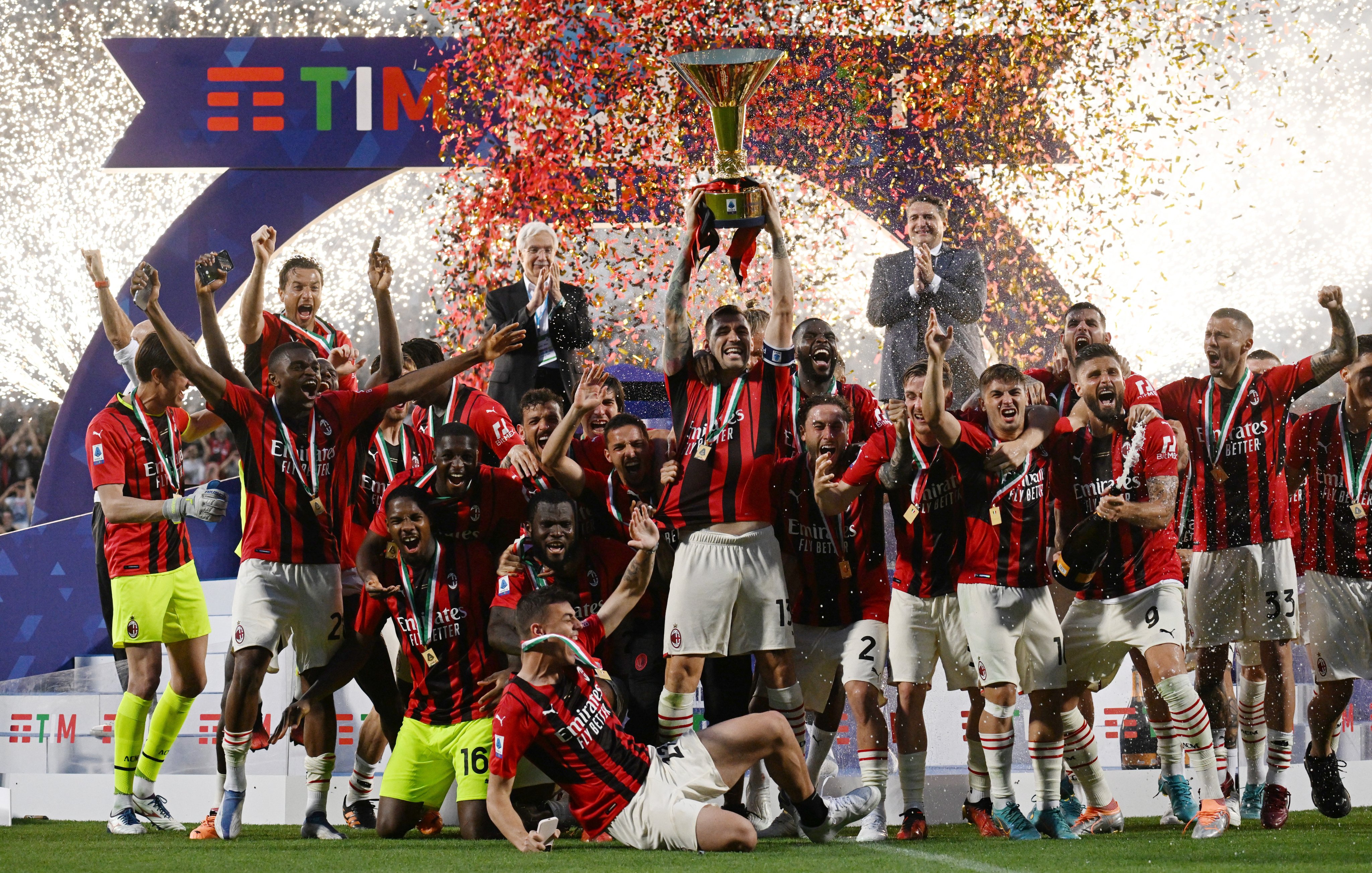 AC Milan won their 19th Serie A title but the first in 11 years after beating Sassuolo
