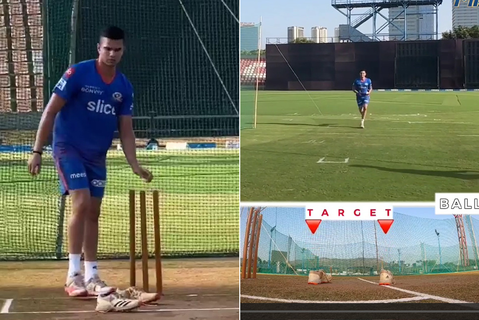 IPL 2022: Mumbai Indians continue to tease Arjun Tendulkar debut as left-arm quick nails yorker drill to perfection ahead of final game vs DC – Watch video