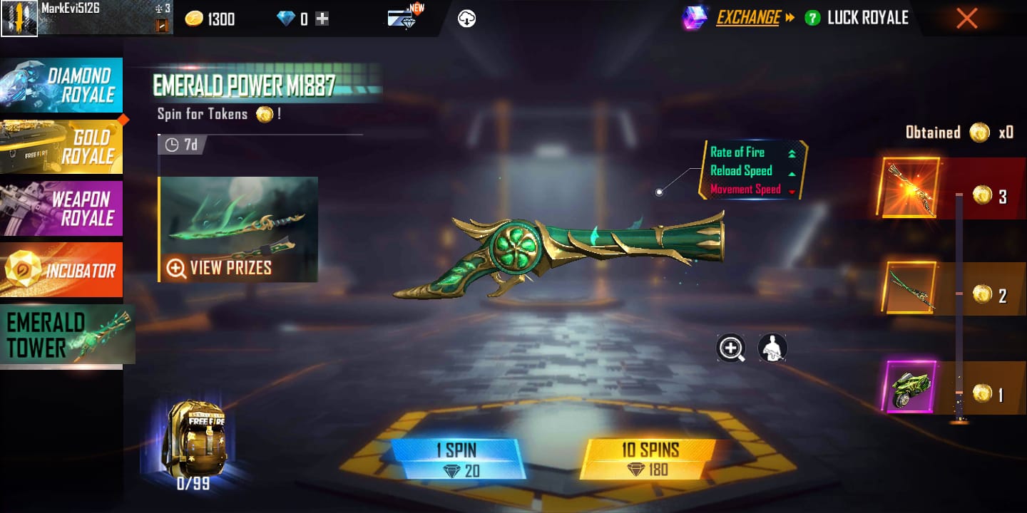Free Fire Emerald Tower Event: Get exclusive Emerald Power M1887 skin and many other rewards, More Details, all about the Free Fire Max Emerald Tower Event