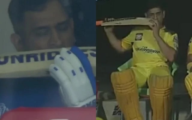 IPL 2022: MS Dhoni captured on CAMERA ‘chewing his bat’, Amit Mishra explains what exactly Dhoni was doing? Check OUT