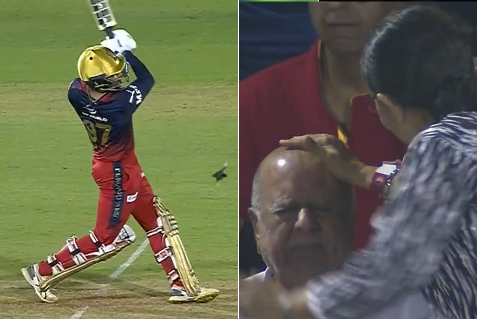 IPL 2022: Rajat Patidar's 102m six injures fan, elderly man gets hit on the head at the Brabourne -  Watch video