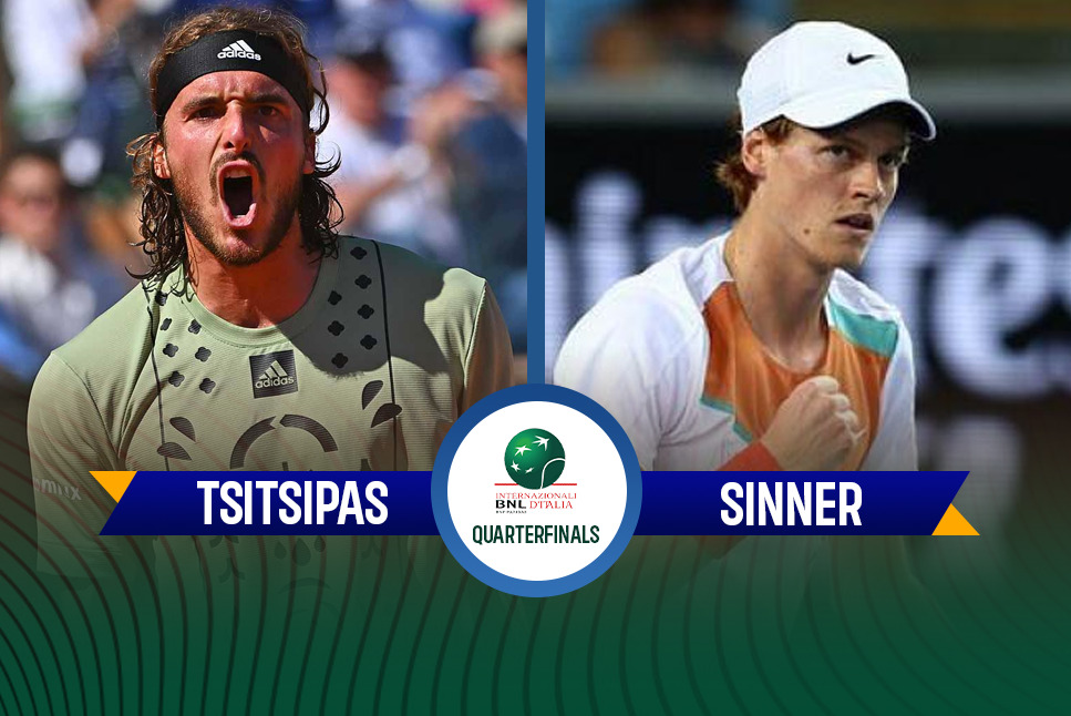 Italian Open Quarterfinals LIVE: Fourth seed Stefanos Tsitsipas sets up quarterfinal clash with Jannik Sinner - Follow Tsitsipas vs Sinner LIVE updates