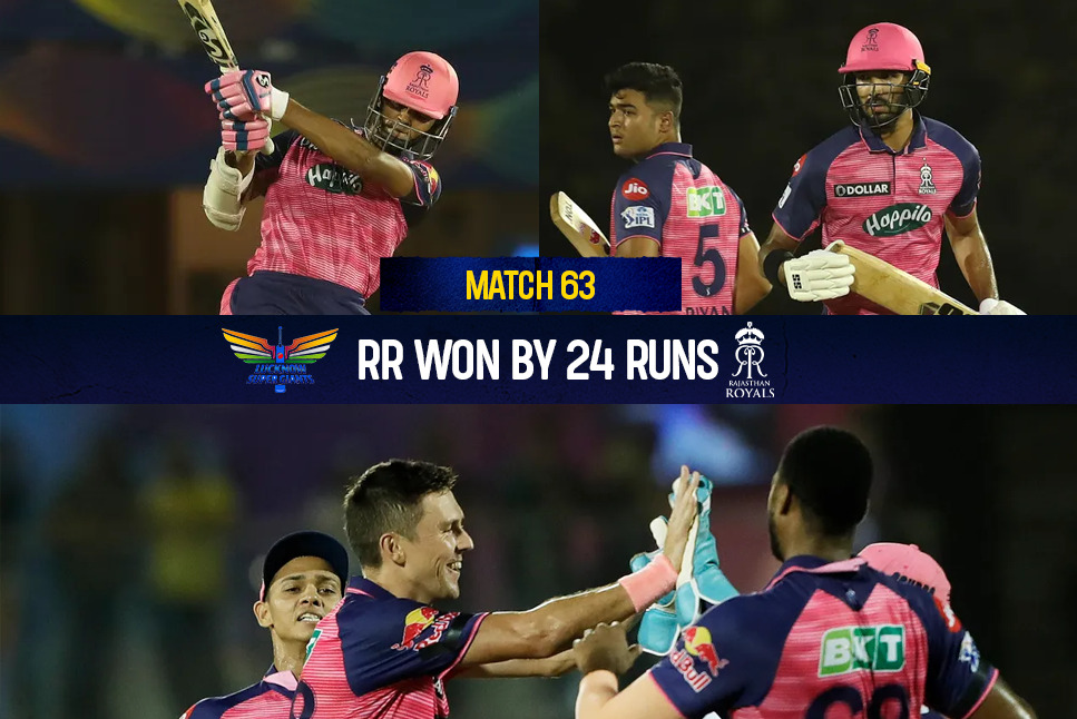 RR beat LSG Highlights: Rajasthan Royals stuns Lucknow Super Giants by 24 Runs, almost clinch IPL PLAYOFF SPOT by moving to NO. 2 in Points TABLE