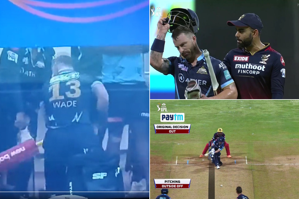 IPL 2022: Disappointment and FRUSTRATION reaches its Peak, Matthew Wade BREAKS his bat following CONTROVERSIAL LBW - Watch video