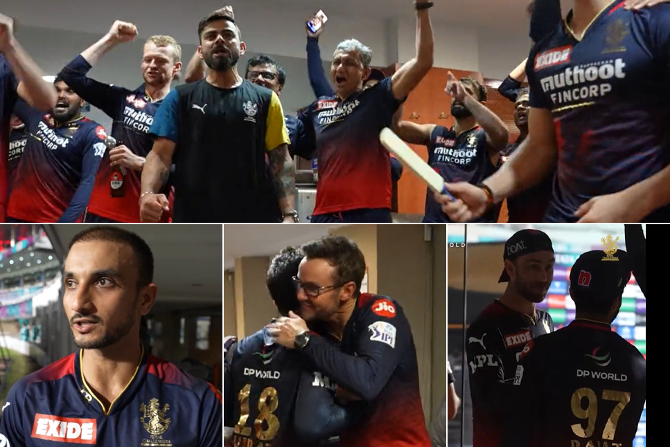 IPL 2022: Kohli, Du Plessis, Harshal celebrates SUPERB Win over LSG in GRAND Style in RCB dressing room - Check Out