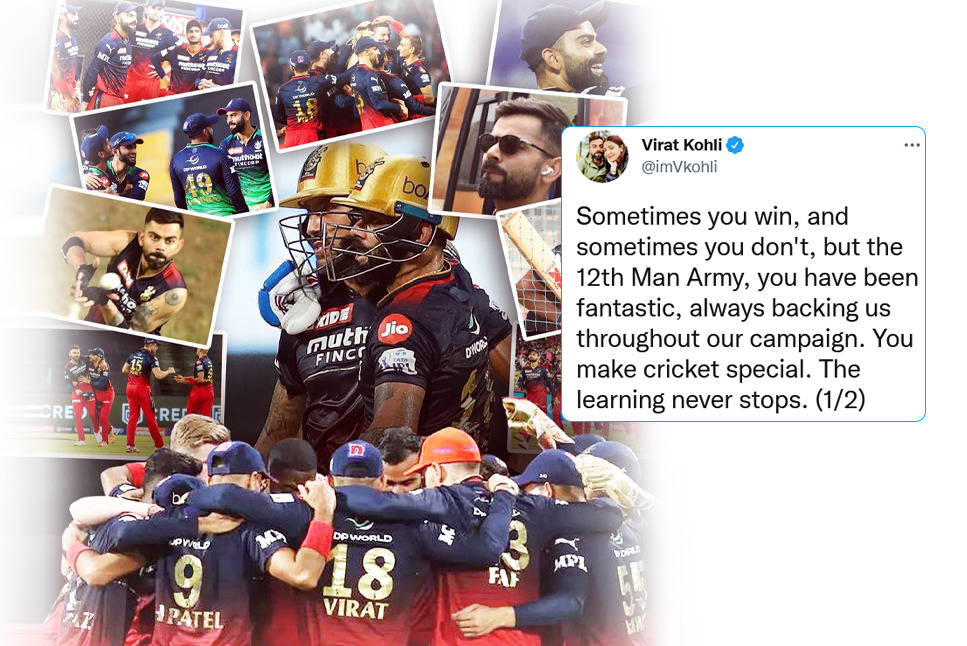 IPL 2022: Virat Kohli pens heartfelt tribute to RCB fans, team management after BOTTLING another chance to extend trophy drought – Check out