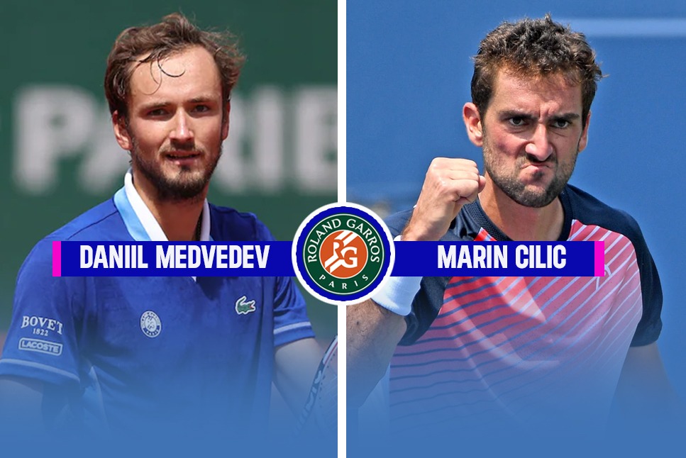 Marin Cilic vs Daniil Medvedev Live: Second seed Daniil Medvedev eyes Quarterfinal berth as Marin Cilic stands in way: Follow French Open 2022 LIVE Updates