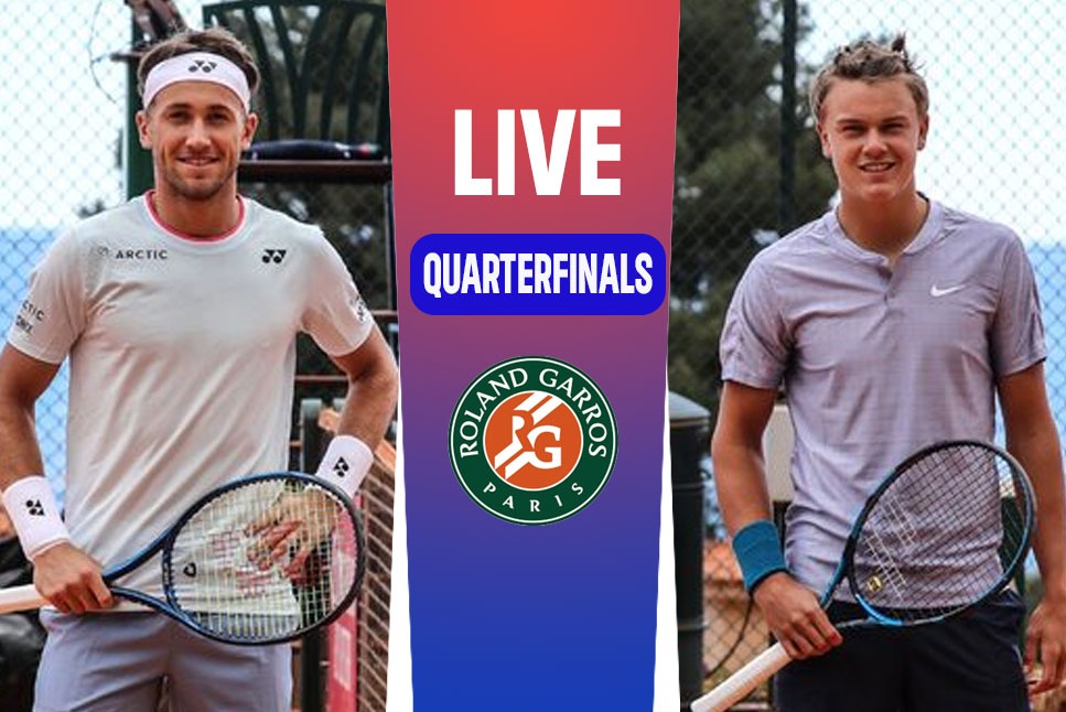 Ruud vs Rune LIVE: Eighth seed Casper Ruud and 18-year old Holger Rune eye maiden Grand Slam semifinal - Follow French Open Quarterfinals LIVE updates