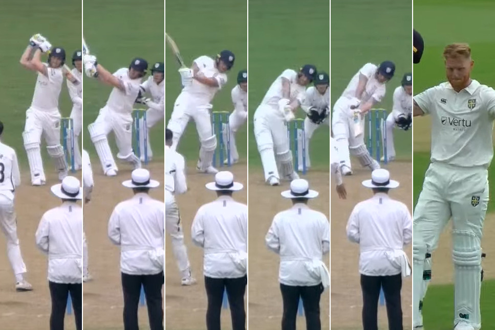 County Championship: ON FIRE! Ben Stokes SMACKS 34 runs in an over in County Championship, hits FIVE sixes in a row – Watch Video