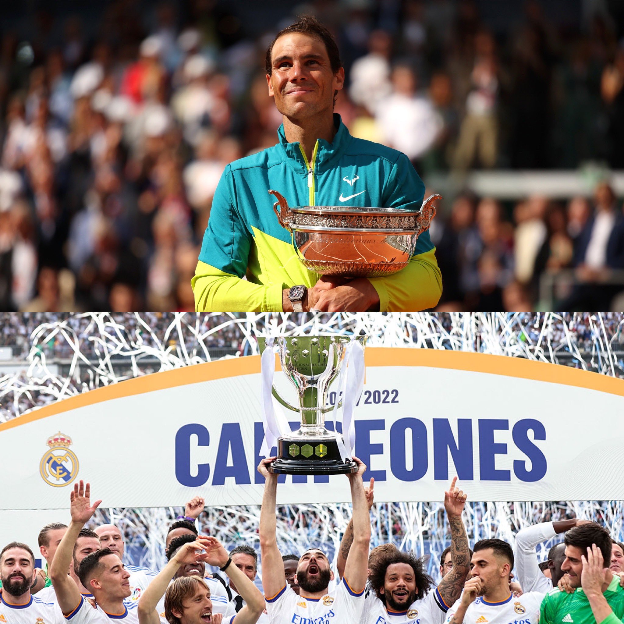 Rafael Nadal menyamai gelar Liga Champions ke-14 Real Madrid dengan kemenangan ke-14 Roland Garros