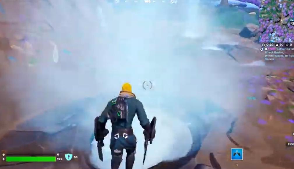How to launch into the air using Geysers in Fortnite