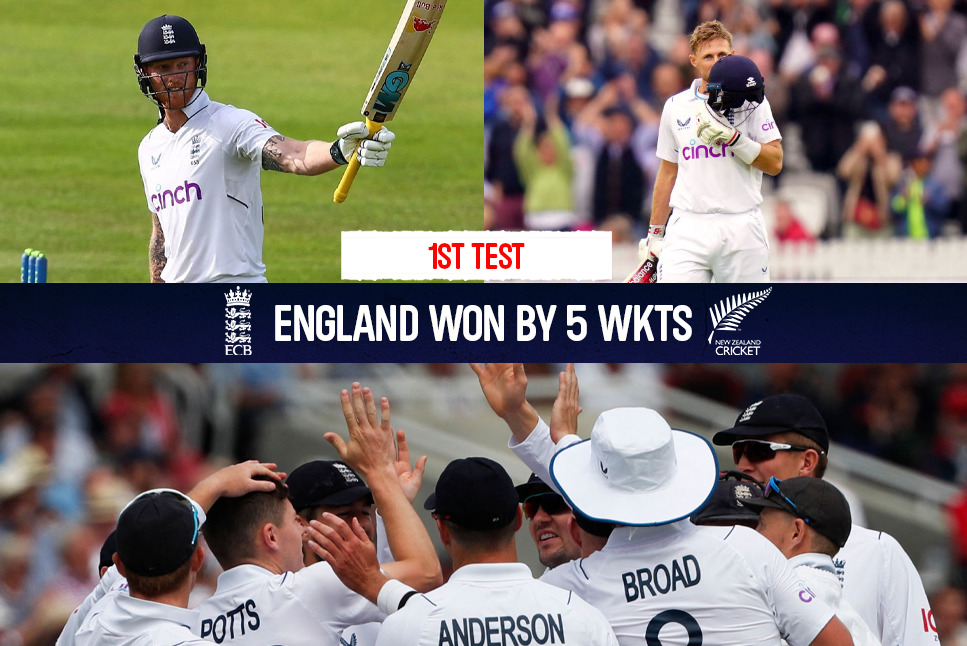 ENG vs NZ LIVE: Jo Root & Ben Stokes END England’s WIN DROUGHT, beat New Zealand by 5 wickets at Lord’s to take 1-0 lead: Check ENG beat NZ Highlights