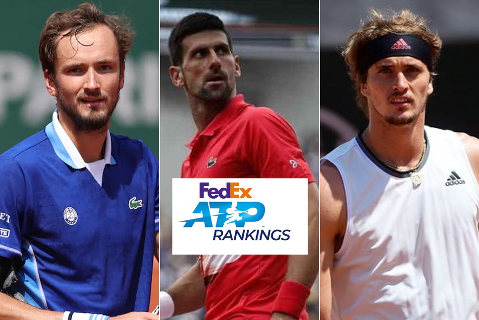 ATP Rankings: Daniil Medvedev stays on TOP despite loss in Halle Open, Novak Djokovic slips to 3rd, Alexander Zverev 2nd: Check Full rankings