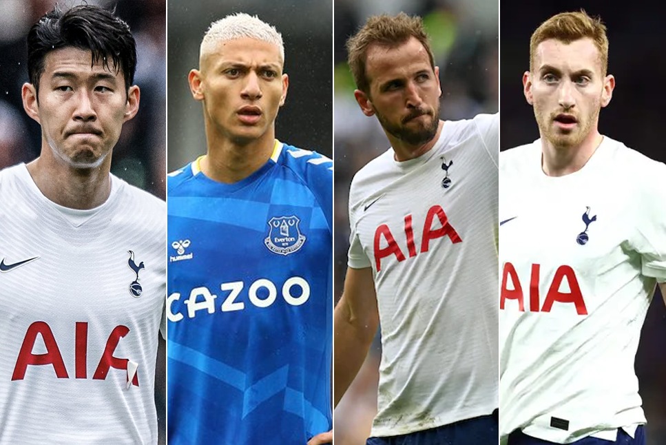 Premier League Transfers 2022/23: Tottenham close in on DOUBLE signings, Richarlison signs from Everton and Clement Lenglet to join on loan from Barcelona, Heung min-Son, Richarlison, Harry Kane, Dejan Kulusevski at Tottenham Hotspur