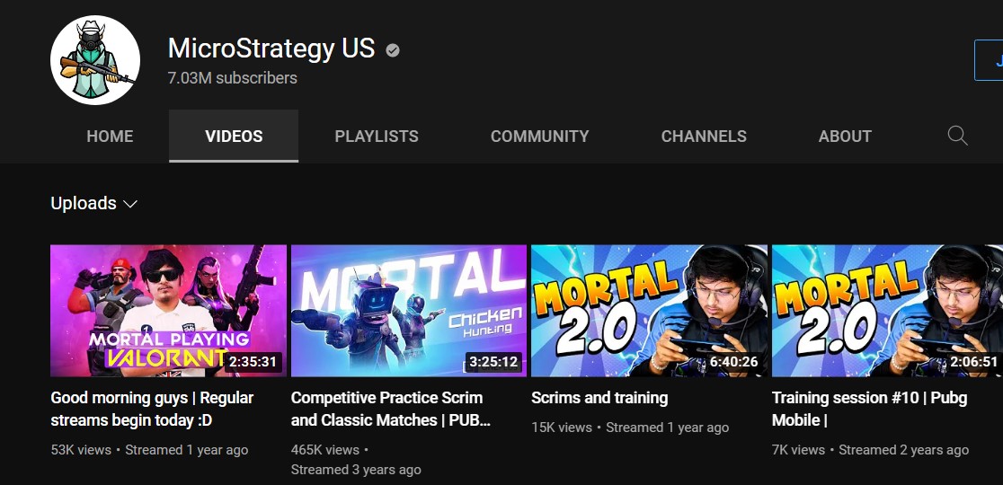 Mortal's channel hacked (Image via YouTube)