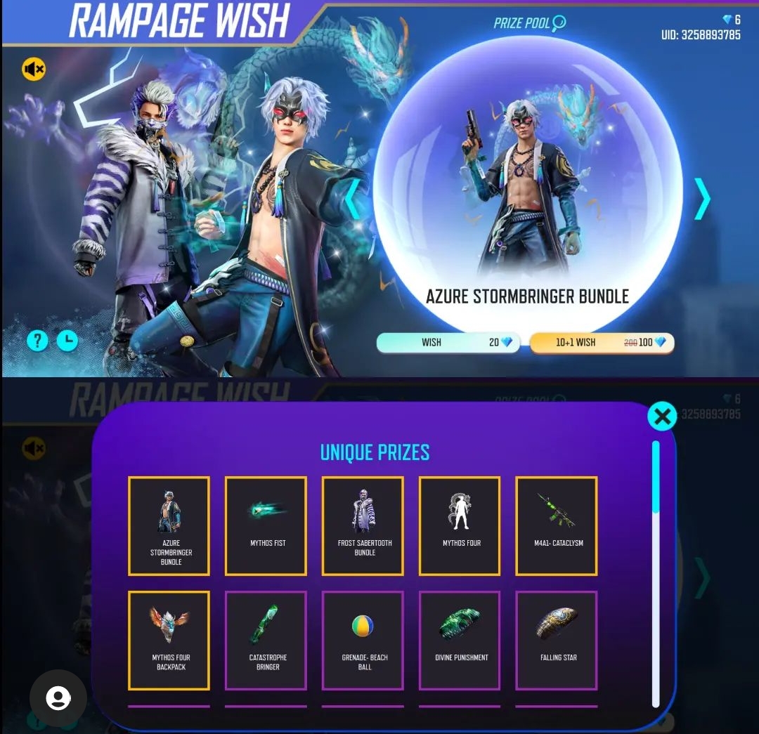 Free Fire Max Rampage Wish Event: Get a chance to win bundles, gun skins, and more by taking part, all you need to know about the Free Fire Rampage Wish Event