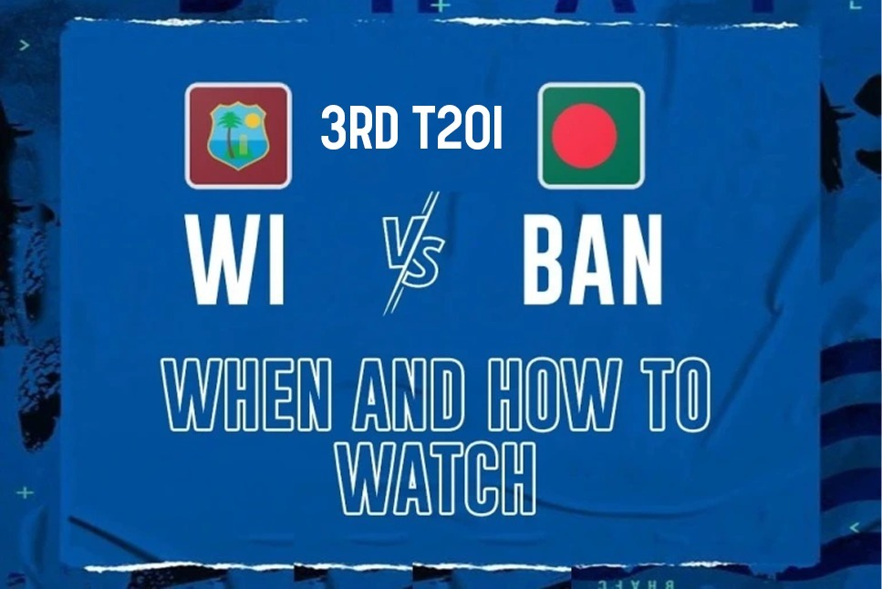 WI vs BAN LIVE Streaming: When and How to watch West Indies vs Bangladesh 3RD T20 LIVE in your country? Check out
