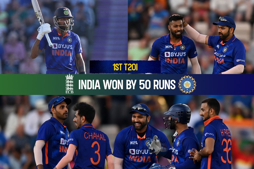 IND vs ENG LIVE: India take 1-0 lead in series as Hardik Pandya show helps India thrash England by 50 runs INDIA ENGLAND 1st T20 LIVE, India vs England