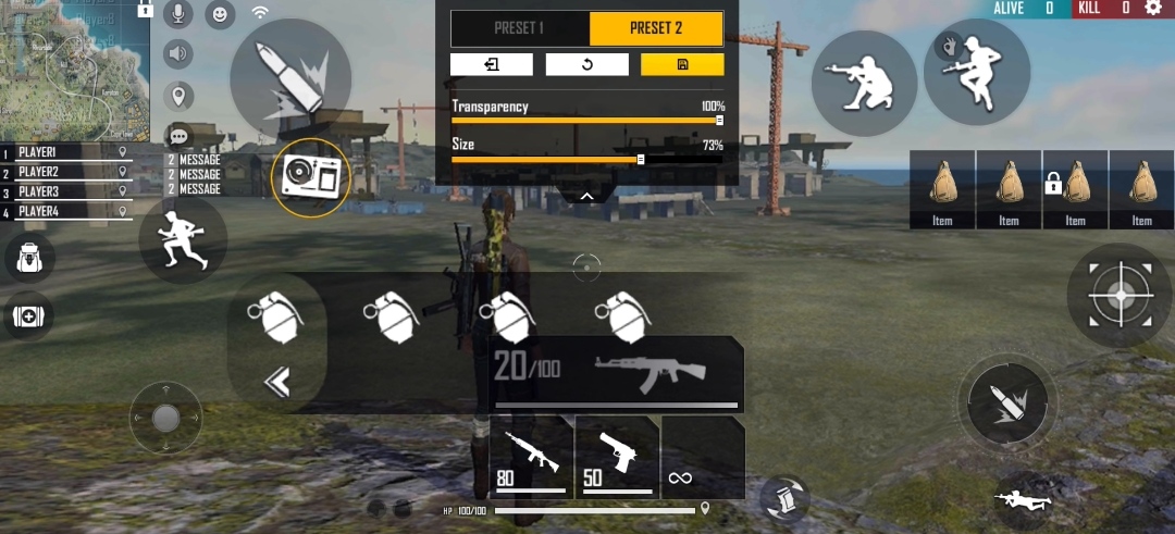 Best four-finger layout in Free Fire Max