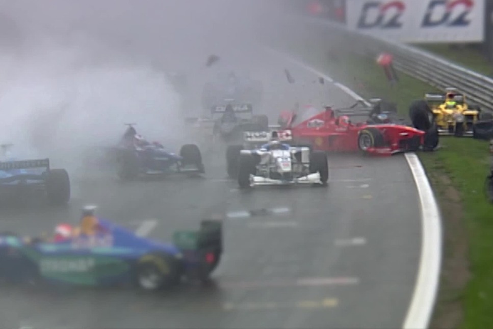 F1 Belgian GP LIVE: From EPIC David Coulthard-Michael Schumacher crash to the MULTI-CAR accident on the FIRST LAP at iconic Circuit de Spa-Francorchamps - Check Out top 5 incidents from the Belgian GP