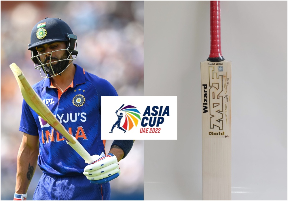 Asia Cup 2022 LIVE Virat Kohli switches to SPECIAL MRF Gold Wizard BAT