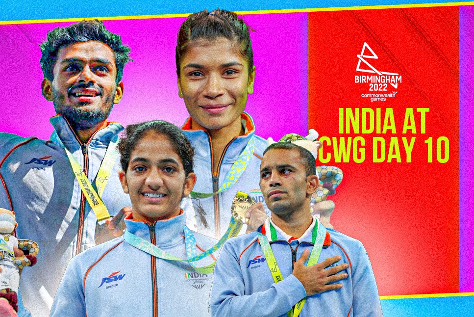 Indian athletes have won a total of 15 medals on day 10 of Commonwealth Games
