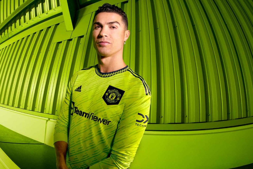 Man United third kit 2022-23: Manchester United officially release GREEN colour kit for 2022-23 campaign, Cristiano Ronaldo models in kit launch, Red Devils to debut kit against Brentford, Check PICS