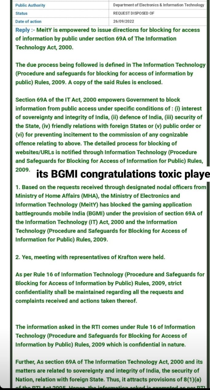 BGMI Ban in India: Meity confirms the main reason behind the removal of the title, which is Section 69A, All about the Battlegrounds Mobile India Ban & Krafton