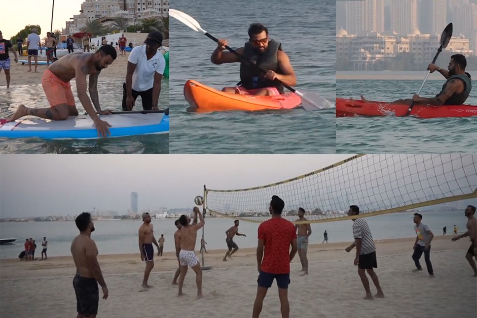 Asia CUP 2022: Before potential BIG SUPER-4 game vs Pakistan on Sunday,  Watch how Kohli, Rohit go surfing and kayaking in DUBAI