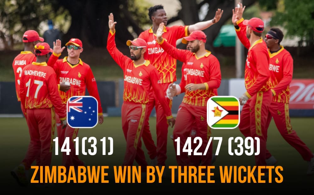 AUS vs ZIM Highlights: Zimbabwe creates history by winning 1st match on Australian soil: Check ZIM beat AUS 3rd ODI Highlights