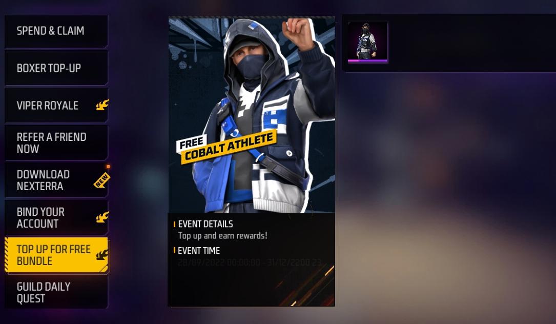 Free Fire MAX Cobalt Athlete Bundle: Check how to get the bundle for FREE  in-game, ALL DETAILS