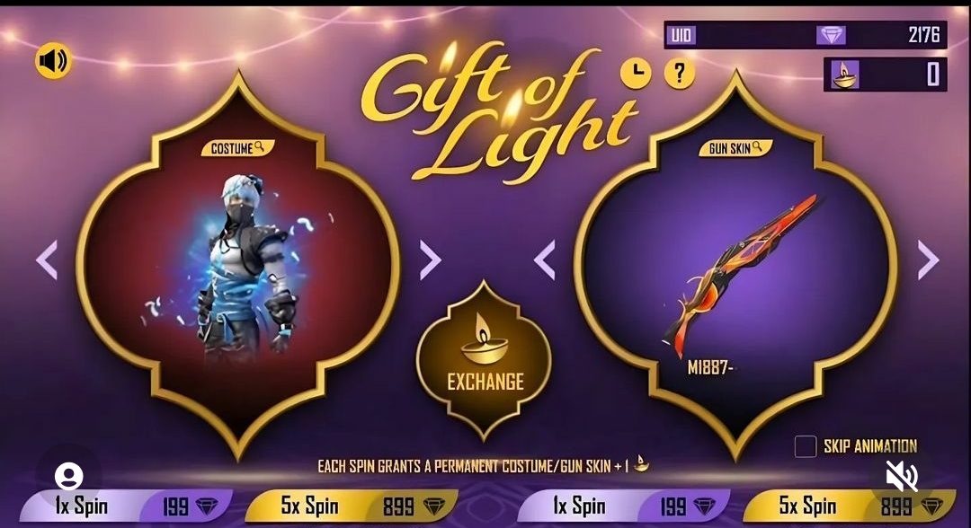 Free Fire MAX Gift of Light Event - Get guaranteed Costume Bundles, and gun skins in-game, All you need to know about the event and it's rewards