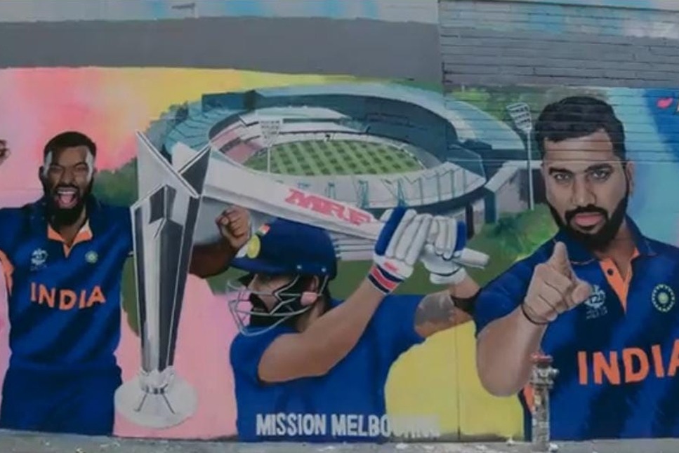 IND vs PAK LIVE: India vs Pakistan LIVE, ICC T20 World Cup 2022 LIVE, Melbourne India-Pakistan Street Art, ICC T20 WC Live Streaming, Rohit Sharma, Babar Azam