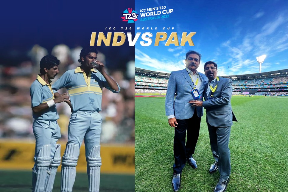 IND vs PAK Ravi Shastri meets his best buddy Srikkanth at the iconic