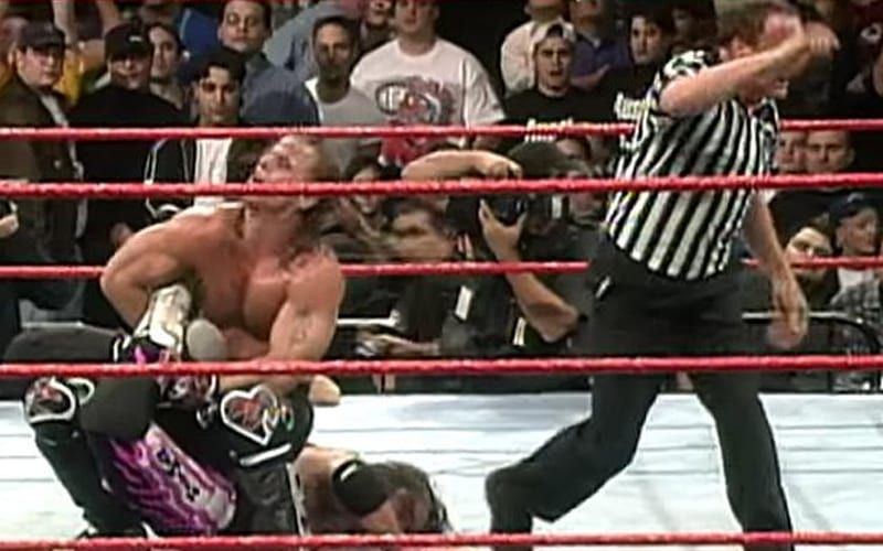 Montreal Screwjob - Earl Hebner calling out to ring the bell even though Hart never tapped out