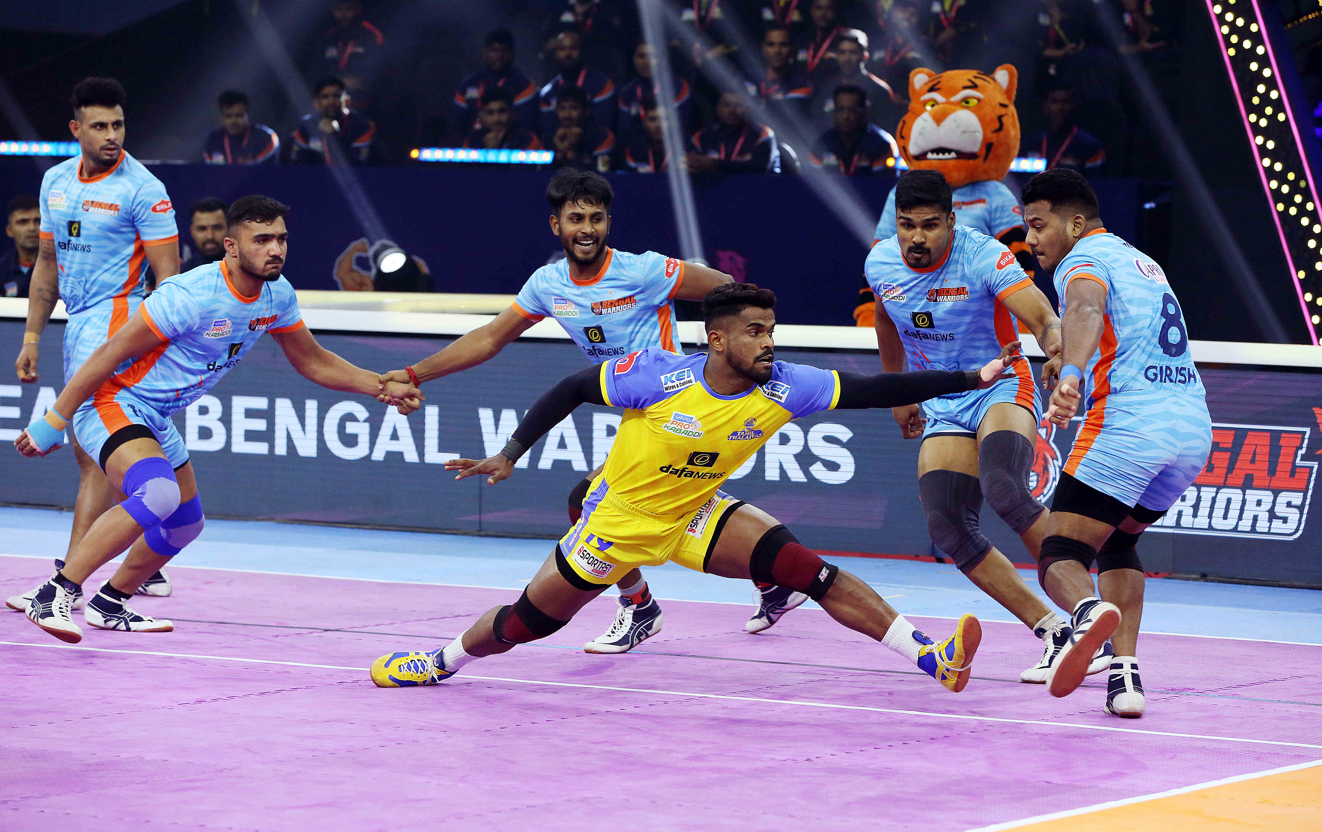 PKL 2022 LIVE: Tamil Thalaivas eye victory against Bengal Warriors, UP Yoddhas look to get back to winning ways, face Gujarat Giants - Follow LIVE updates