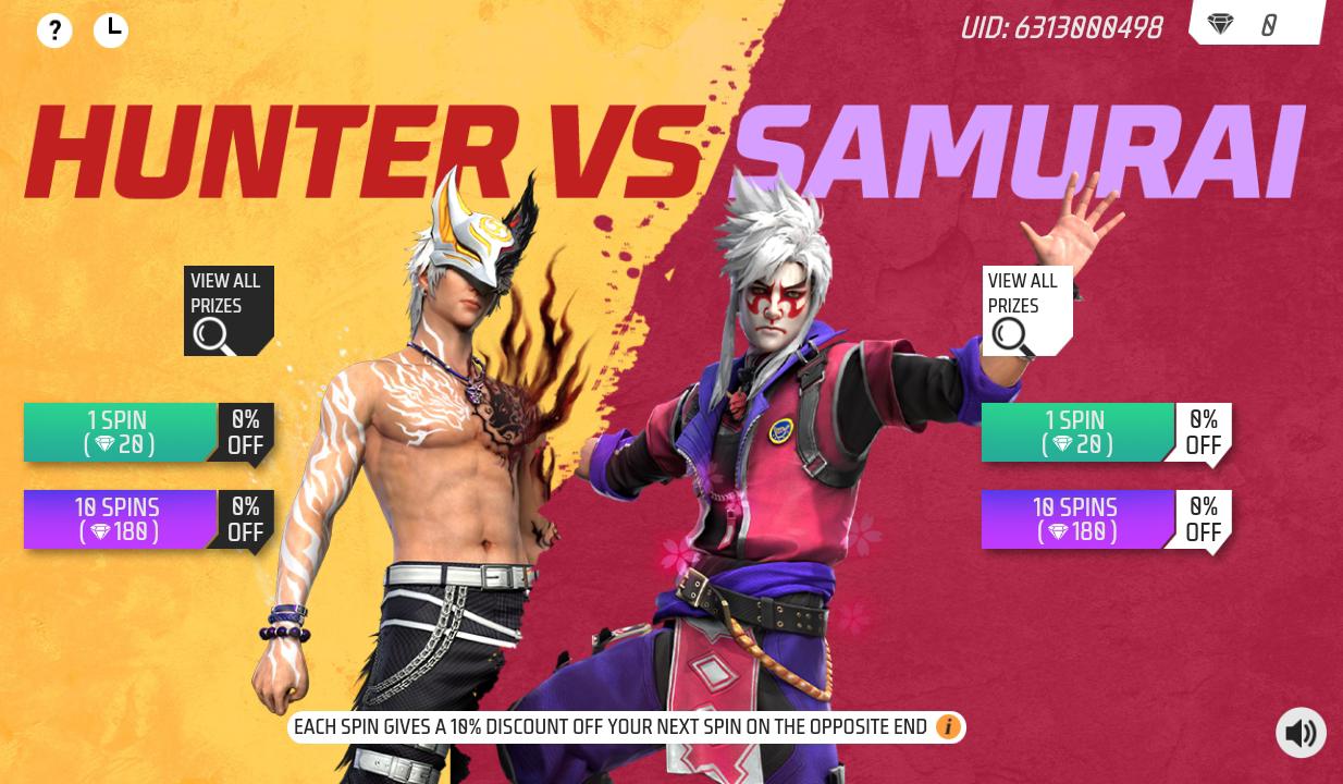Free Fire MAX Hunter vs Samurai Event: Get exclusive gun skins, Gloo Wall skins, and more rewards in-game, Check out all the rewards of the event