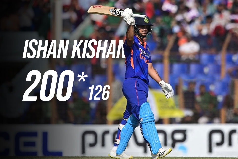 PEMECAH REKOR Ishan Kishan bergabung dengan DAFTAR ELITE dari DOUBLE CENTURION di ODI, mengalahkan 200 dari 126 melawan Bangladesh, Lihat OUT