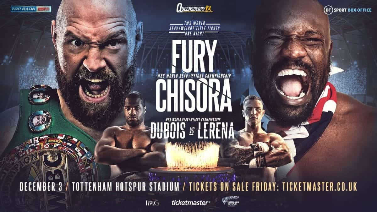 Tyson Fury vs Derek Chisora 3 Crack stream and Reddit alternatives Where to watch Fury vs Chisora 3 live ?